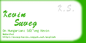 kevin suveg business card
